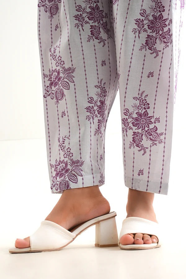 Lilac | Saya 2PC Unstitched Lawn Suit
