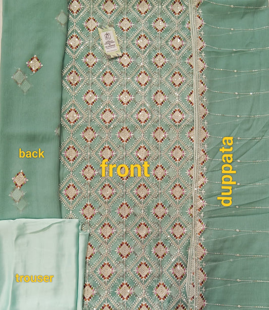 Sky Blue | Luxury Chiffon Embroidered