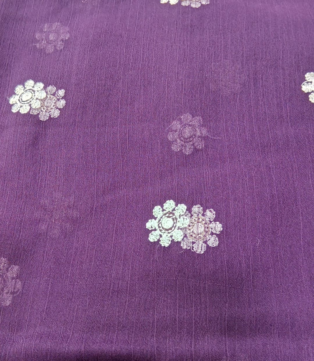 Purple | Luxury Chiffon Embroidered