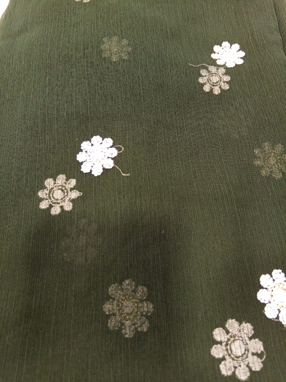 Dark Green | Luxury Chiffon Embroidered