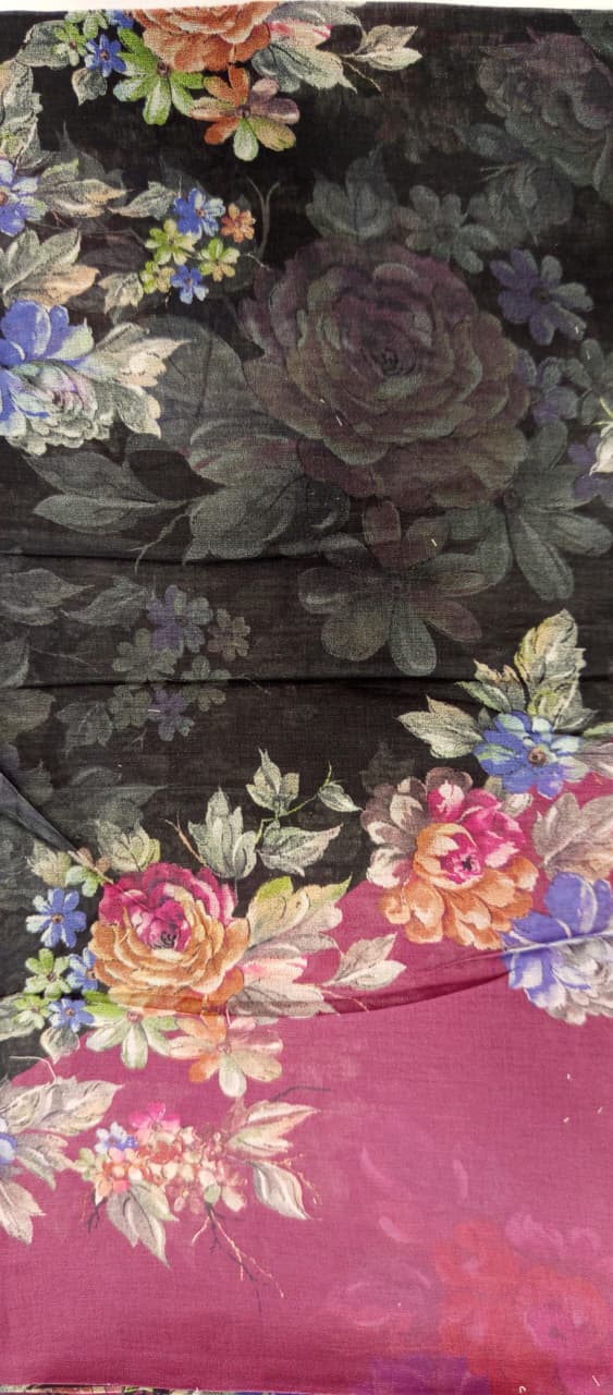 Gull Bahar by Binaas 3pc Unstitched Lawn Collection – Dark Deep Purple