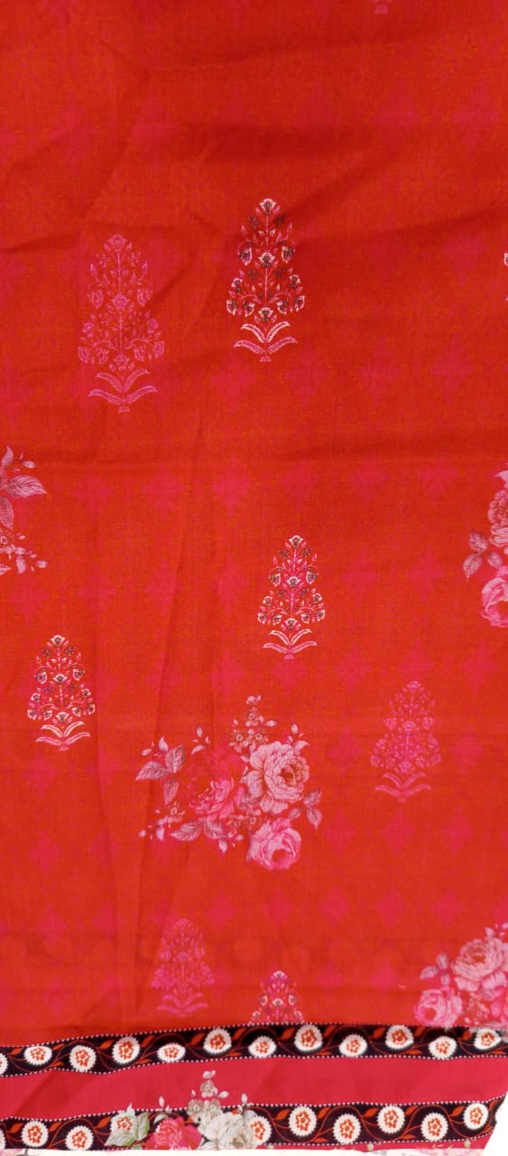 Gull Bahar by Binaas 3pc Unstitched Lawn Collection – Red