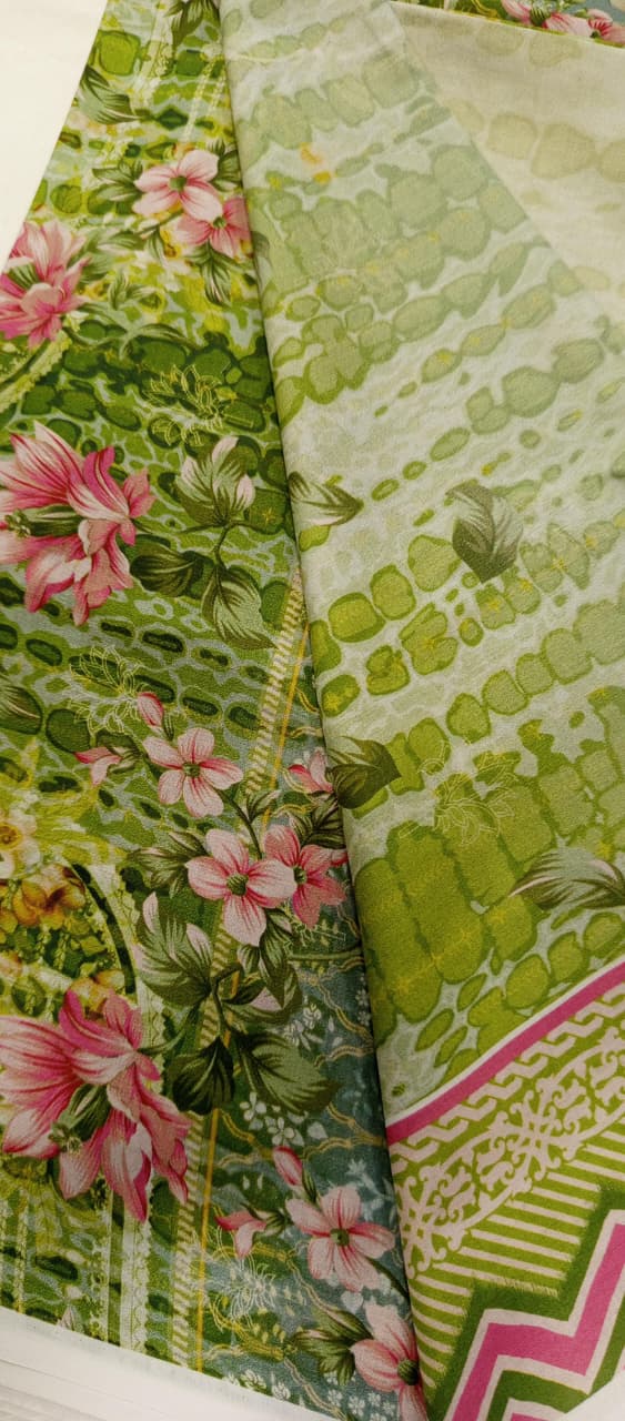 Gull Bahar by Binaas 3pc Unstitched Lawn Collection – Mint Green
