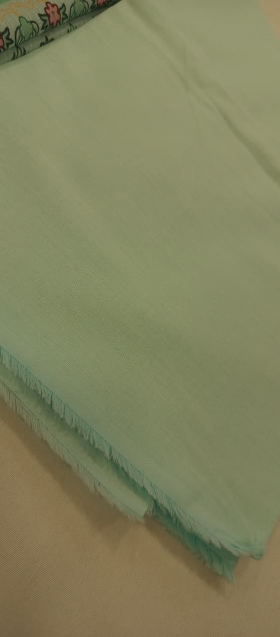 Light Green |Ethnc 3pc Unstitched Doriya Lawn Suit