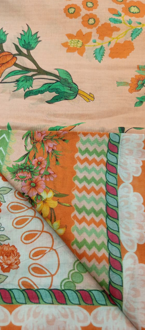 Powder Pink |Ethnc 3pc Unstitched Doriya Lawn Suit