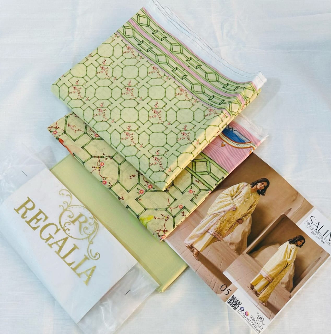 Light Yellow | Salina 3pc Unstitched Lawn Collection