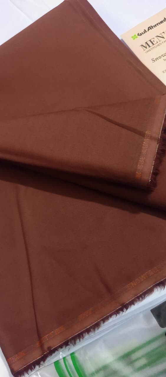 Burgundy | Gul Ahmed Men's Unstitched Soft Cotton