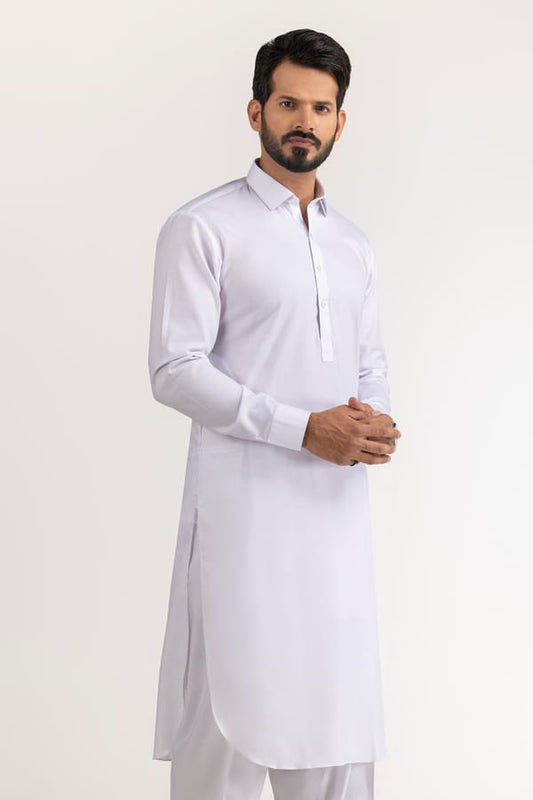 White | Gul Ahmed Men's Unstitched Soft Cotton