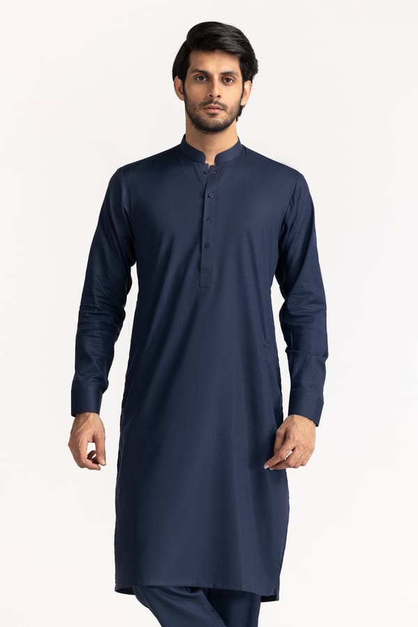 Navy Blue | Gul Ahmed Men's Unstitched Soft Cotton