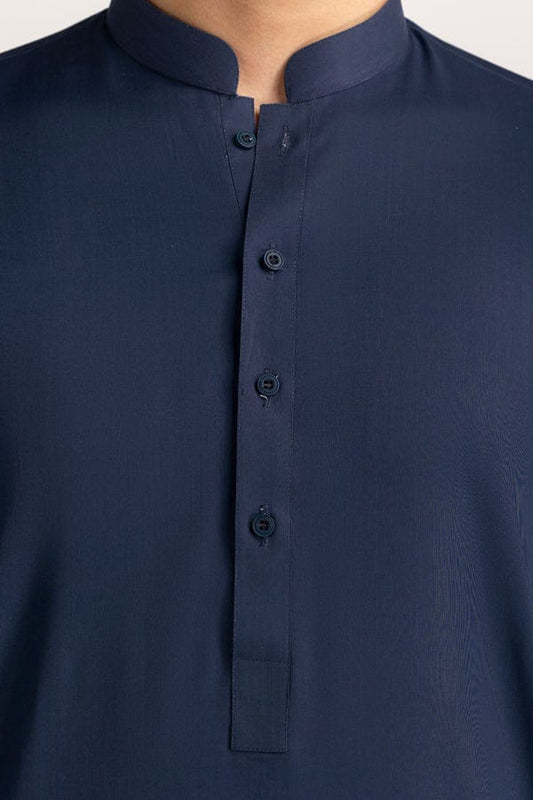 Navy Blue | Gul Ahmed Men's Unstitched Soft Cotton