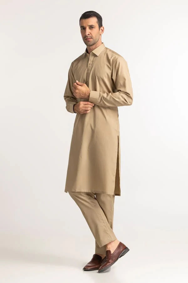 Camel Brown | Nishat Men's Unstitched Wash & Wear