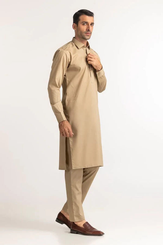 Camel Brown | Nishat Men's Unstitched Wash & Wear