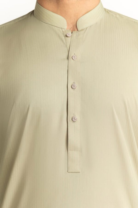 Olive Green | Gul Ahmed Men's Unstitched Soft Cotton