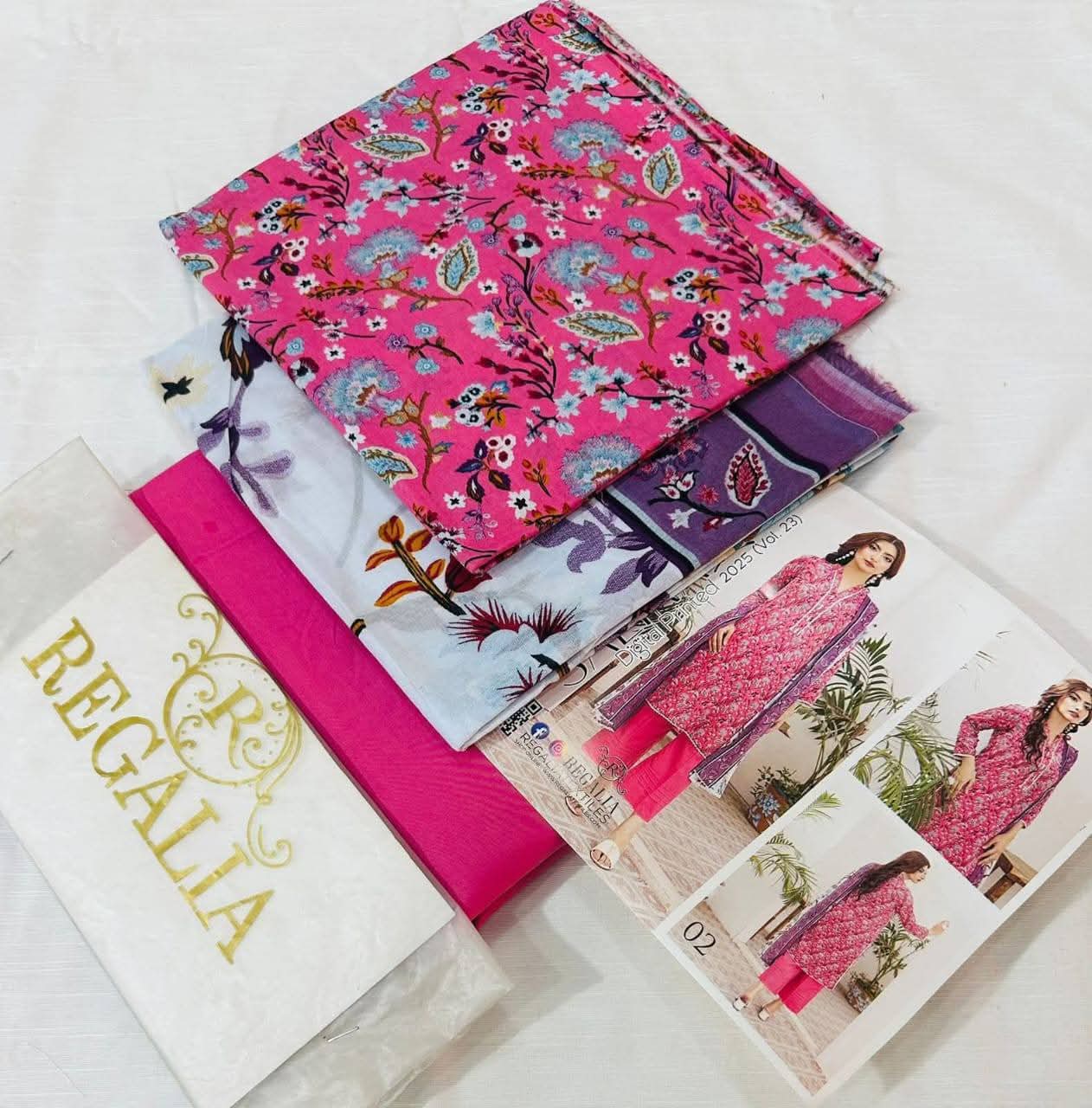 Pink | Salina 3pc Unstitched Lawn Collection