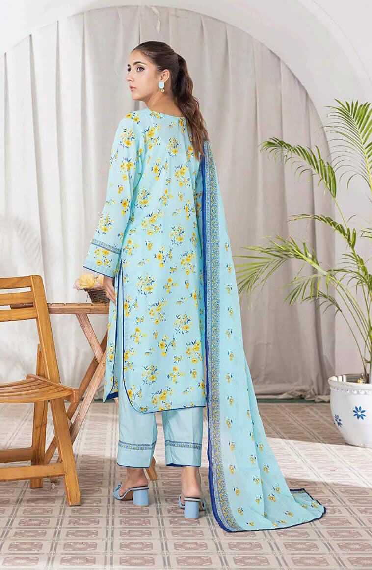 Sky Blue | Salina 3pc Unstitched Lawn Collection