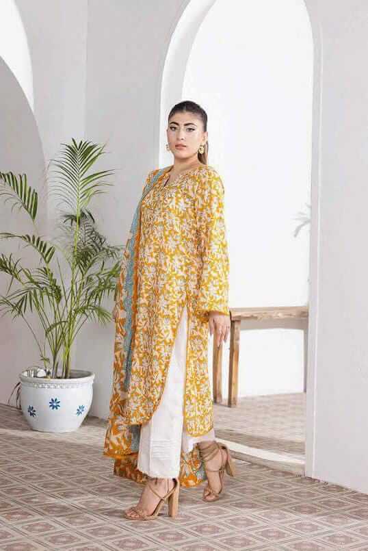 Mustard | Salina 3pc Unstitched Lawn Collection