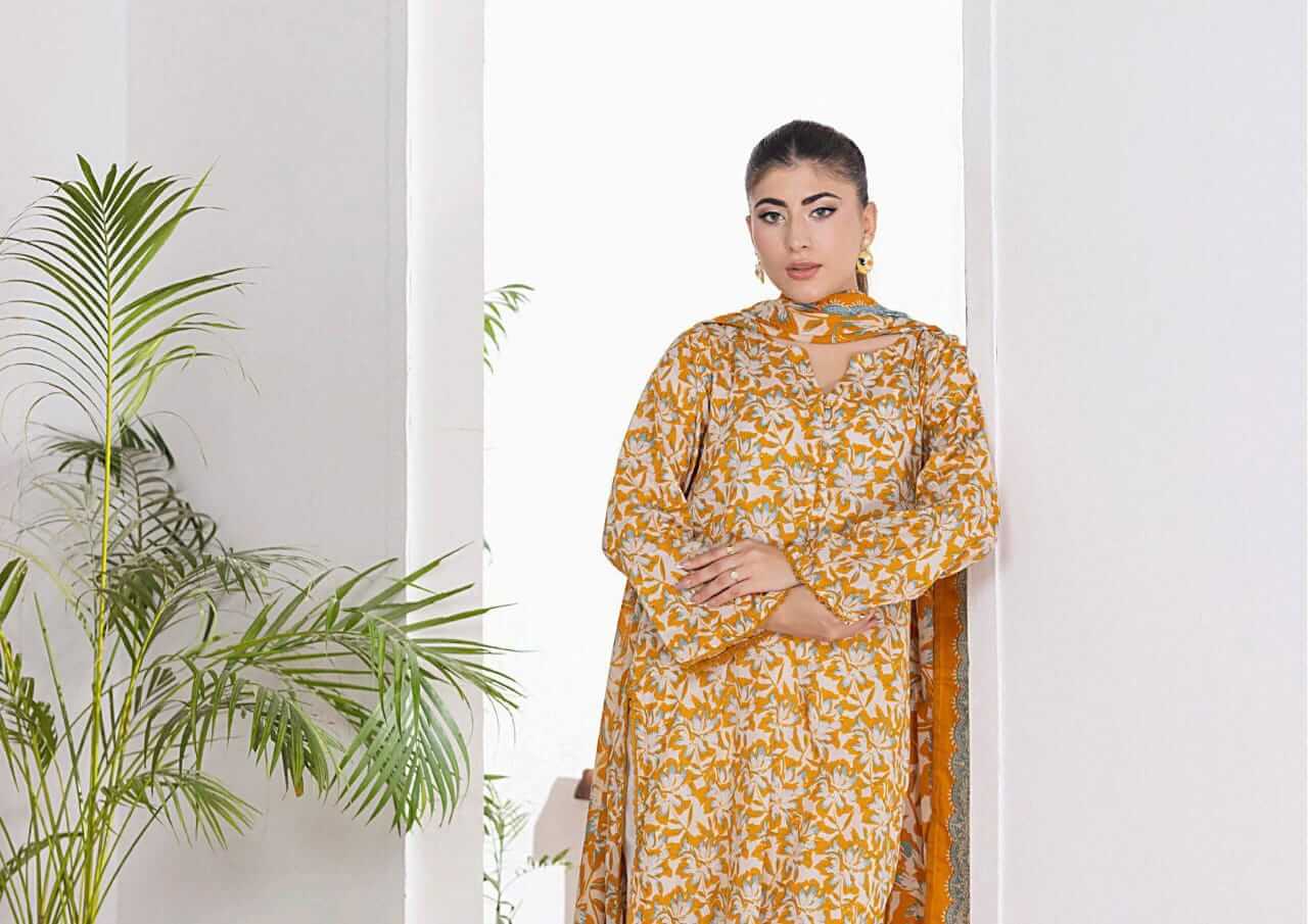 Mustard | Salina 3pc Unstitched Lawn Collection