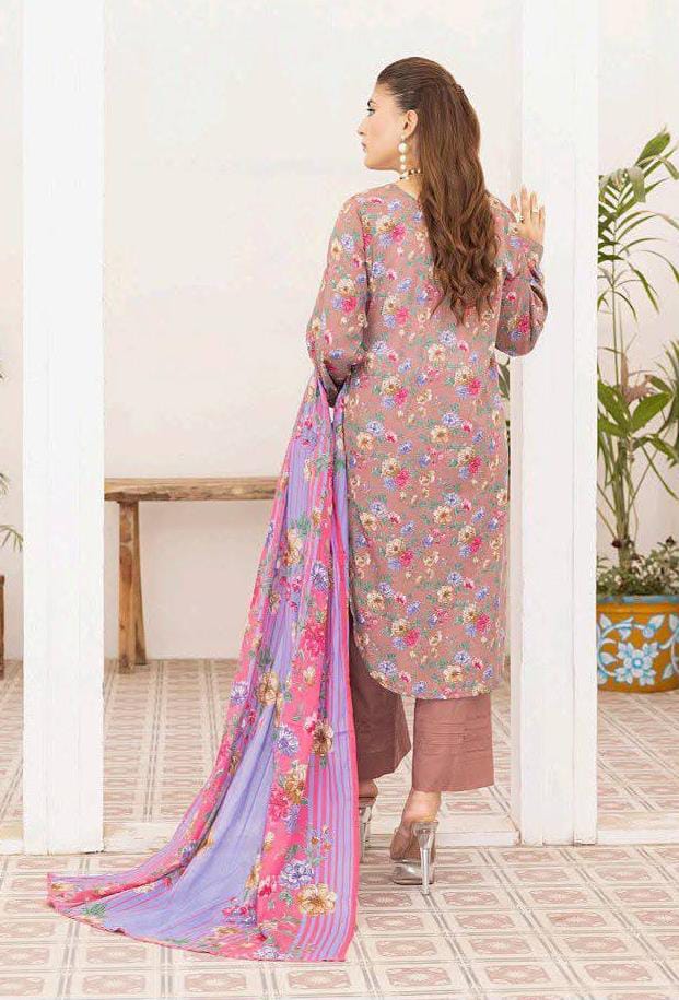 Tea Pink | Salina 3pc Unstitched Lawn Collection