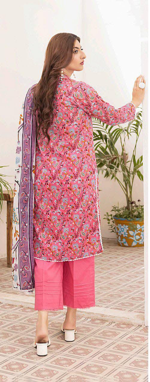 Pink | Salina 3pc Unstitched Lawn Collection