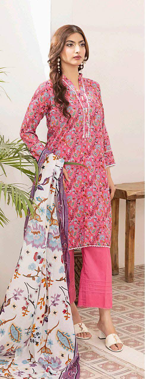 Pink | Salina 3pc Unstitched Lawn Collection