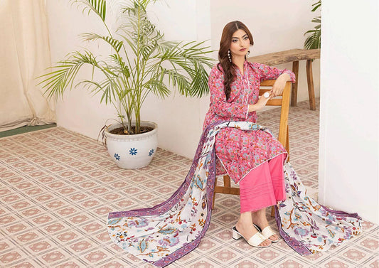 Pink | Salina 3pc Unstitched Lawn Collection