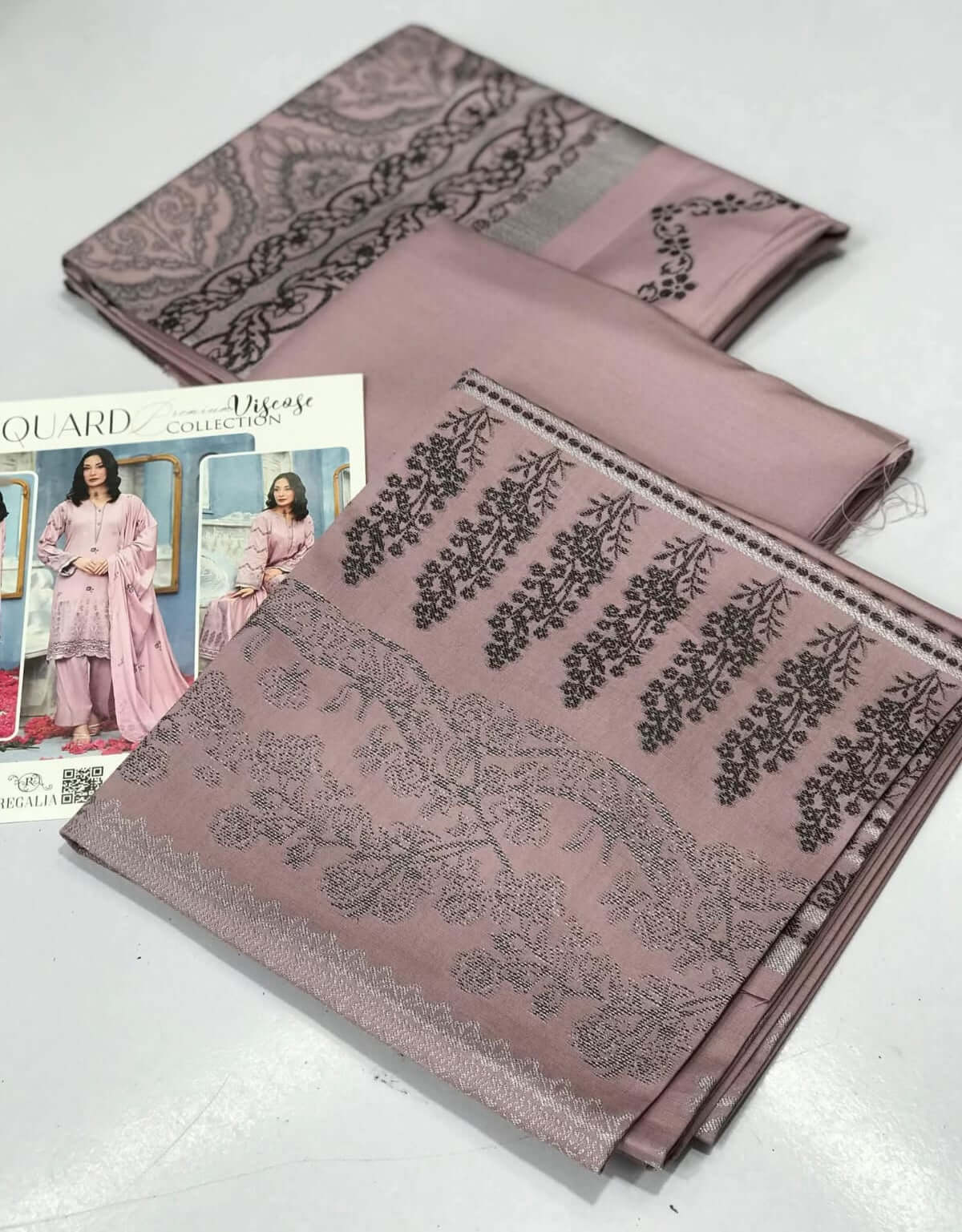 Lavender | Regalia 3pc Unstitched Jacquard Viscose