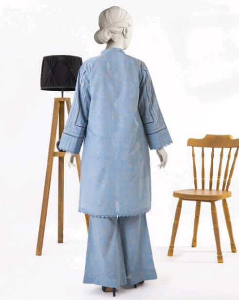 Sky Blue | Mtj-Tariq Jamil 2pc Unstitched Khaddar Suit