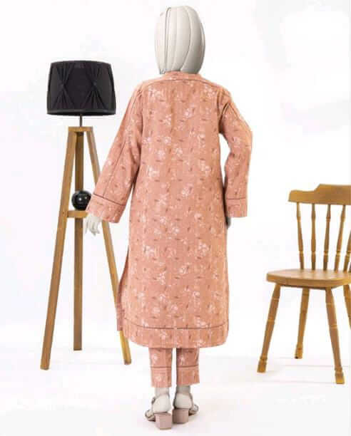 Peach | Mtj-Tariq Jamil 2pc Unstitched Khaddar Suit