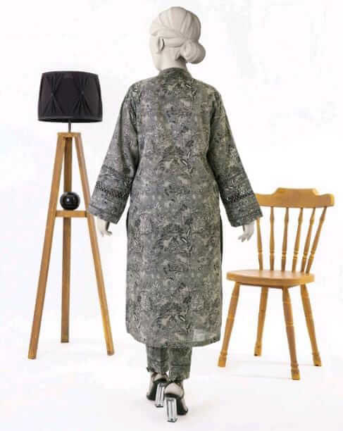 Grey | Mtj-Tariq Jamil 2pc Unstitched Khaddar Suit