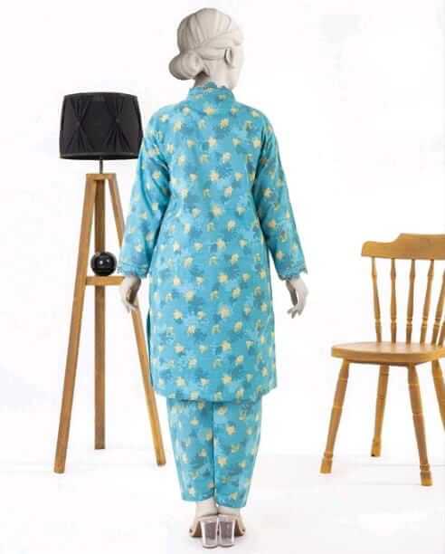 Turquoise | Mtj-Tariq Jamil 2pc Unstitched Khaddar Suit