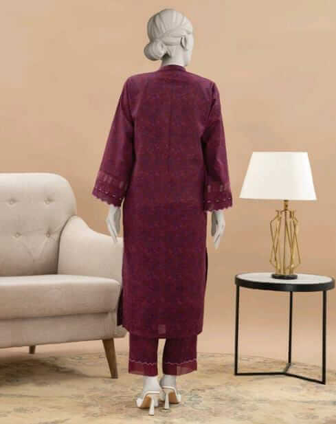 Red | Mtj-Tariq Jamil 2pc Unstitched Khaddar Suit