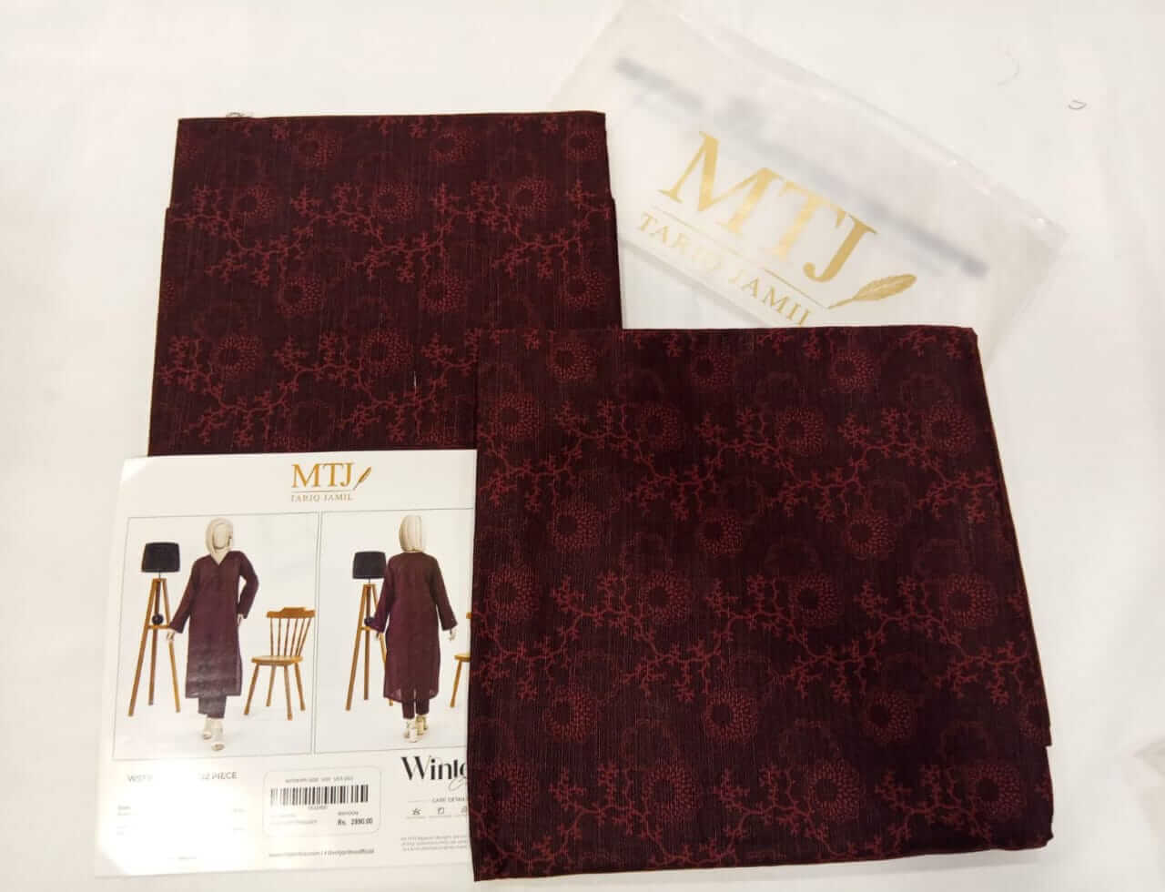 Marhoon | Mtj-Tariq Jamil 2pc Unstitched Khaddar Suit
