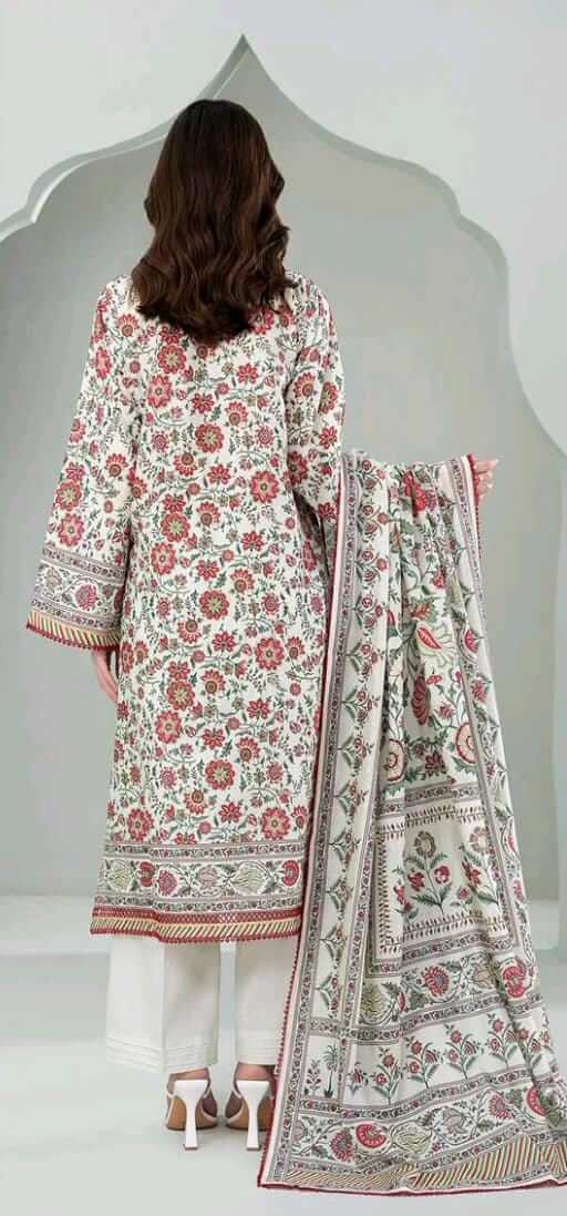 Light Green | Zellbury 3pc Unstitched Embroidered Lawn Suit
