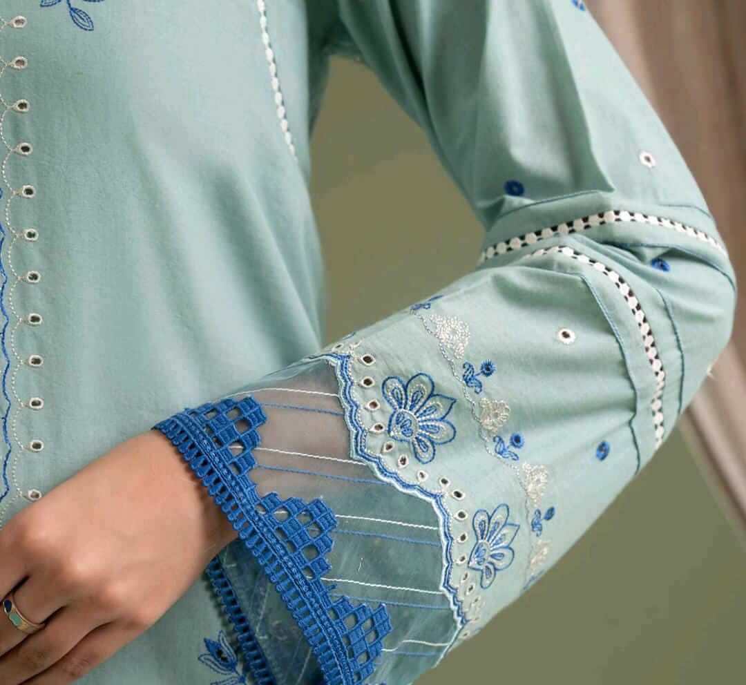 Mint Green | Zellbury 3pc Unstitched Embroidered Lawn Suit