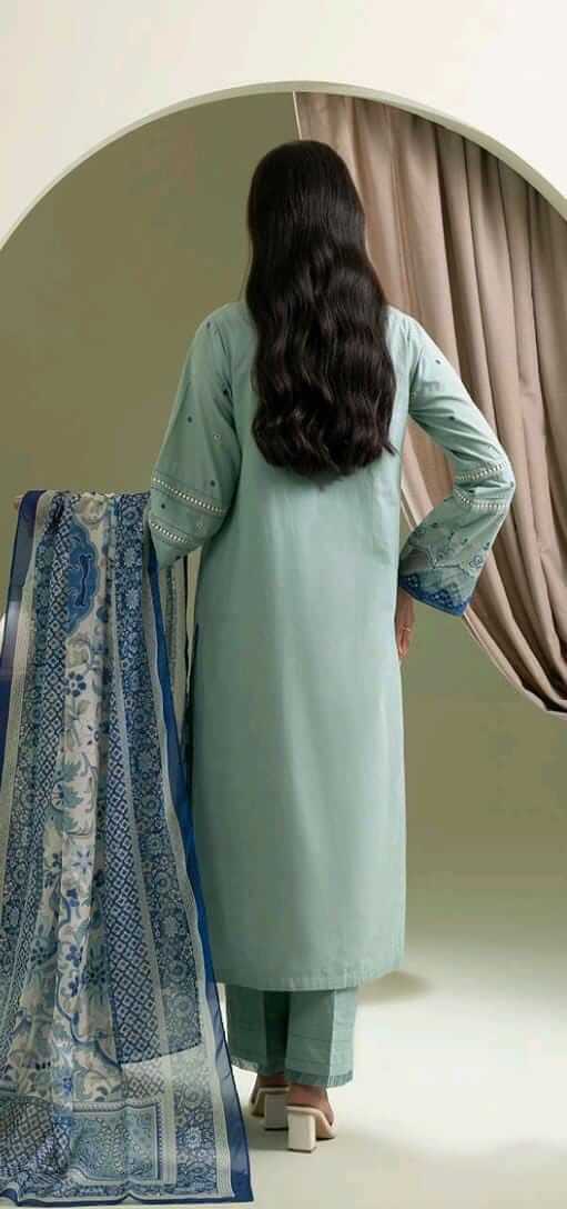 Mint Green | Zellbury 3pc Unstitched Embroidered Lawn Suit