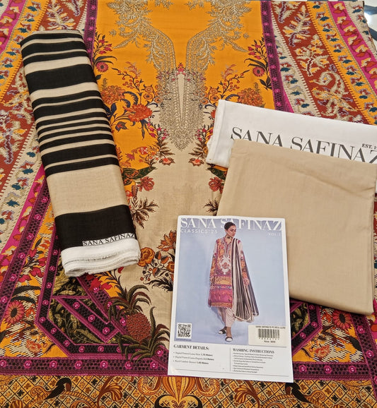 Orange | Sana Safinaz 3pc Unstitched Lawn Suit