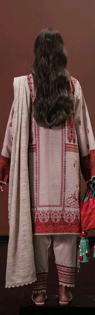 Fawn | Sana Safinaz 3pc Unstitched Lawn Suit