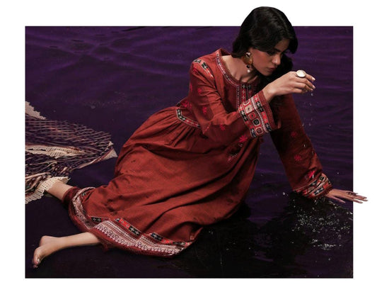 Maroon | Sana Safinaz 3pc Unstitched Lawn Suit