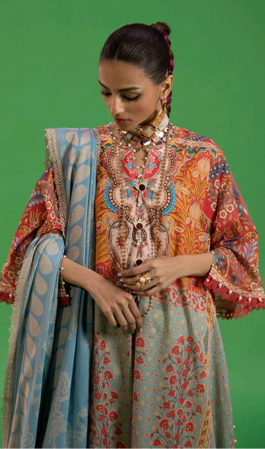 Fawn | Sana Safinaz 3pc Unstitched Lawn Suit