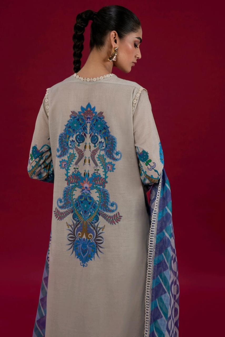 Off White | Sana Safinaz 3pc Unstitched Lawn Suit