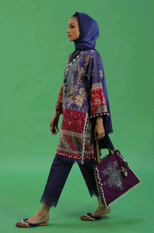 Purple | Sana Safinaz 3pc Unstitched Lawn Suit