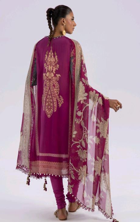 Magenta | Sana Safinaz 3pc Unstitched Lawn Suit