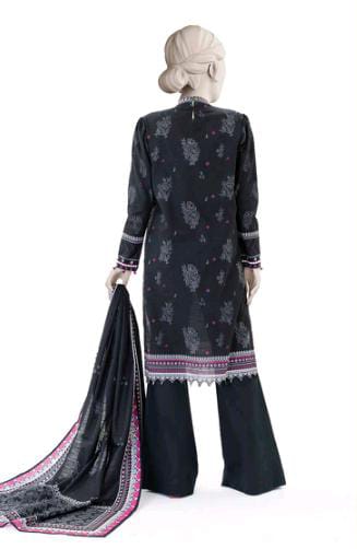 Black | Mtj-Tariq Jamil 3pc Unstitched Khaddar Suit