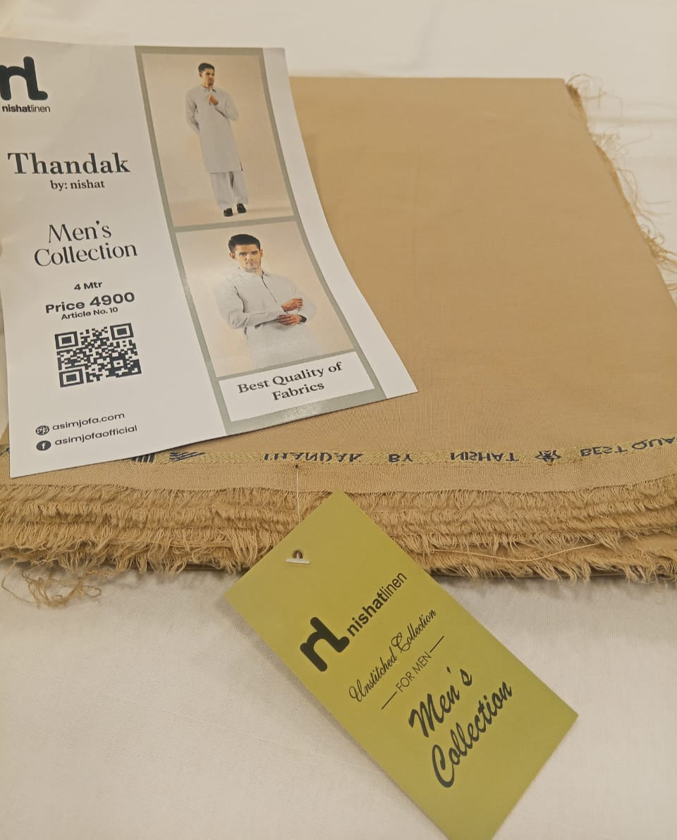 Camel Brown | Nishat Men's Unstitched Wash & Wear