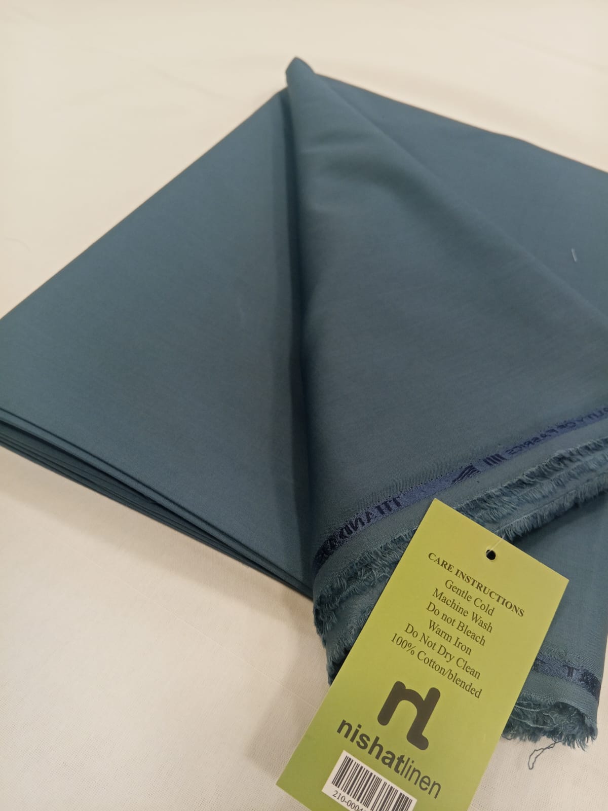 Teal Blue | Nishat Men's Unstitched Wash & Wear
