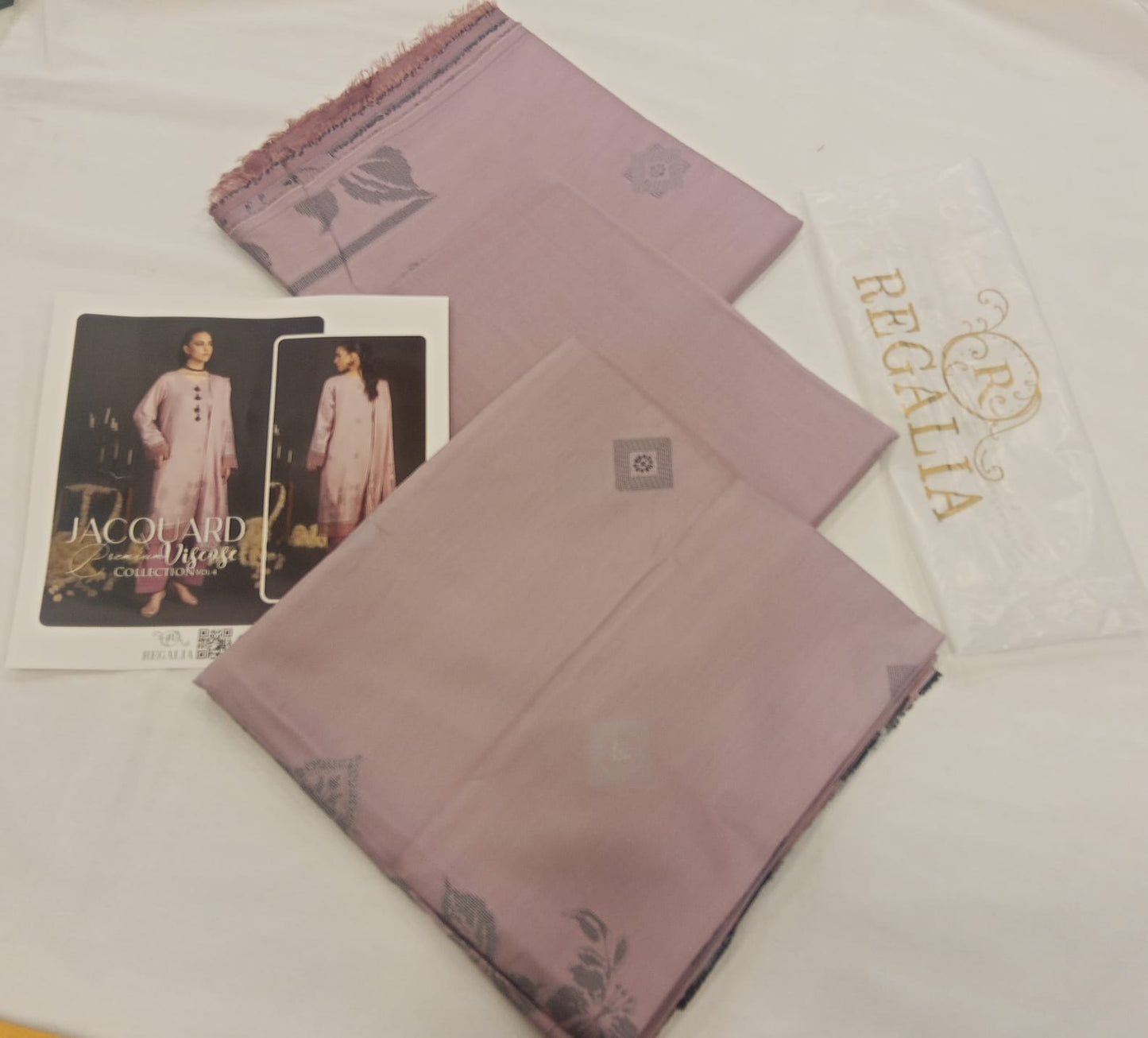 Lilac | Regalia 3pc Unstitched Jacquard Viscose