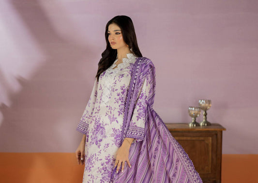 Salina 3pc Unstitched Mid Summer Cotton | Off White