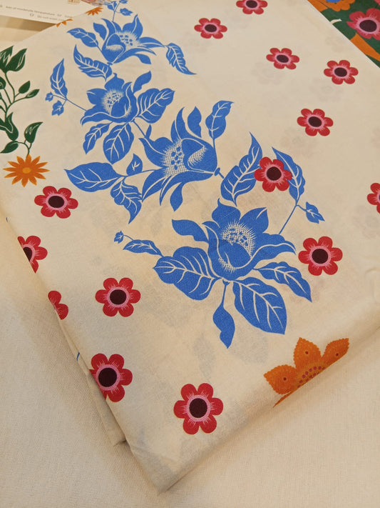 Cream | Al-Karam 2pc Unstitched Lawn Suit