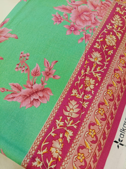 Green | Al-Karam 2pc Unstitched Lawn Suit