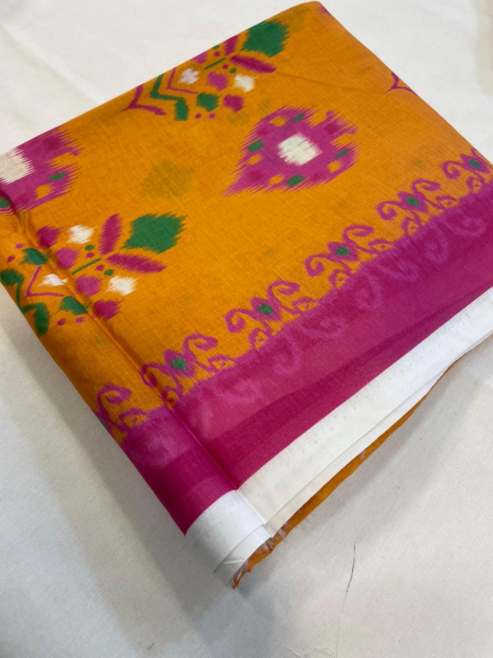 Orange | Alkaram 2pc Unstitched Lawn Suit